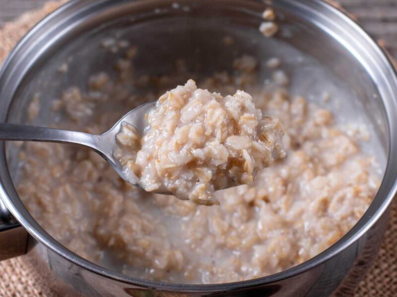 cocinar avena - Papilla de avena y plátano para bebés