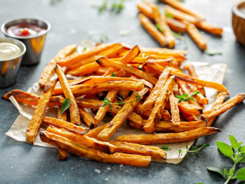 como hacer boniato frito casero - Boniato frito en bastones (estilo patata frita)