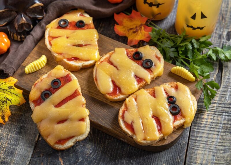 pizzas de momias de Halloween en Thermomix