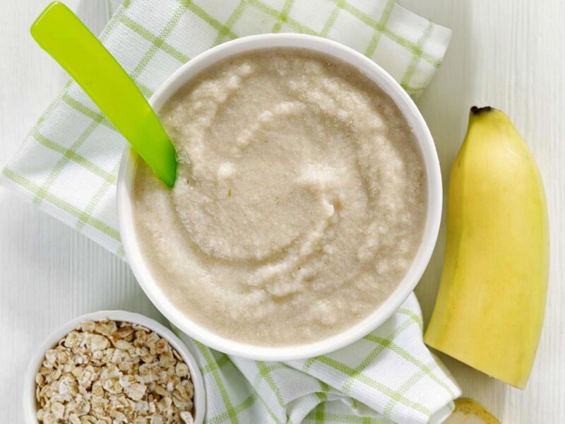 papilla de avena y platano receta para bebés