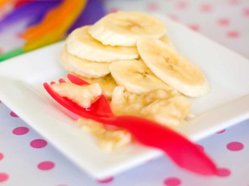 platano para bebe - Papilla de avena y plátano para bebés