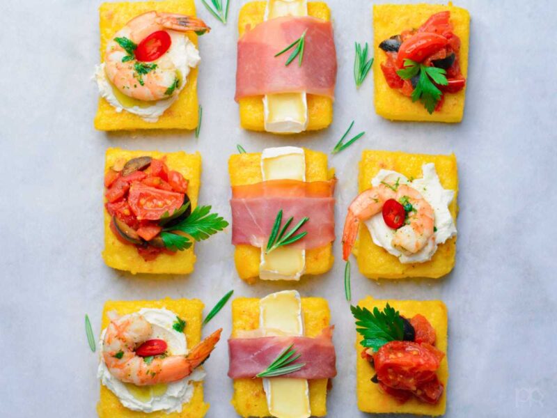 canapes de polenta - 10 recetas con polenta fáciles y deliciosas