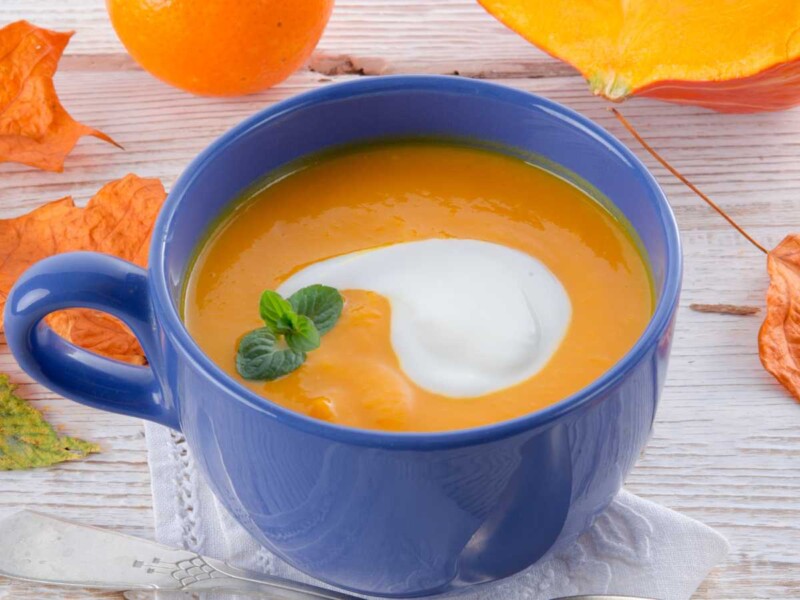 Crema de calabaza y naranja