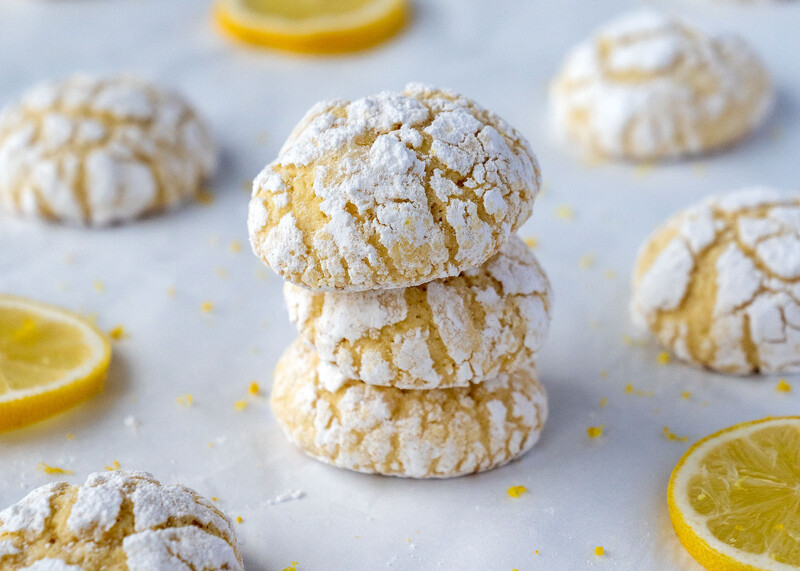 Galletas craqueladas de limón caseras