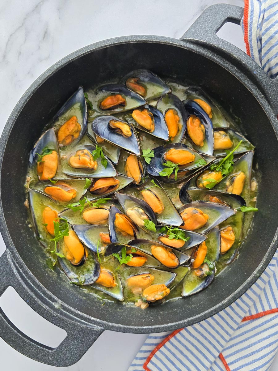 como hacer mejillones en salsa verde - Mejillones en salsa verde