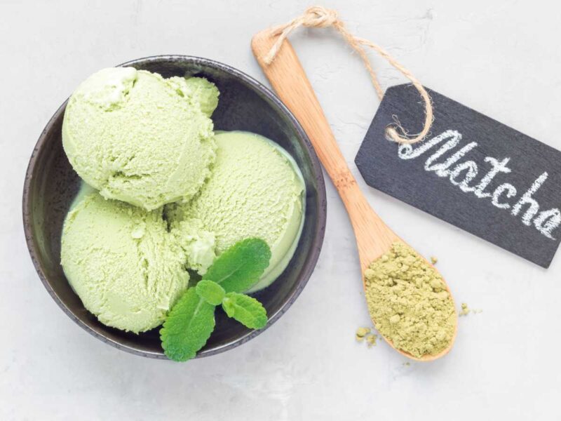 helado de te matcha receta - 15 recetas con té matcha saludables y deliciosas