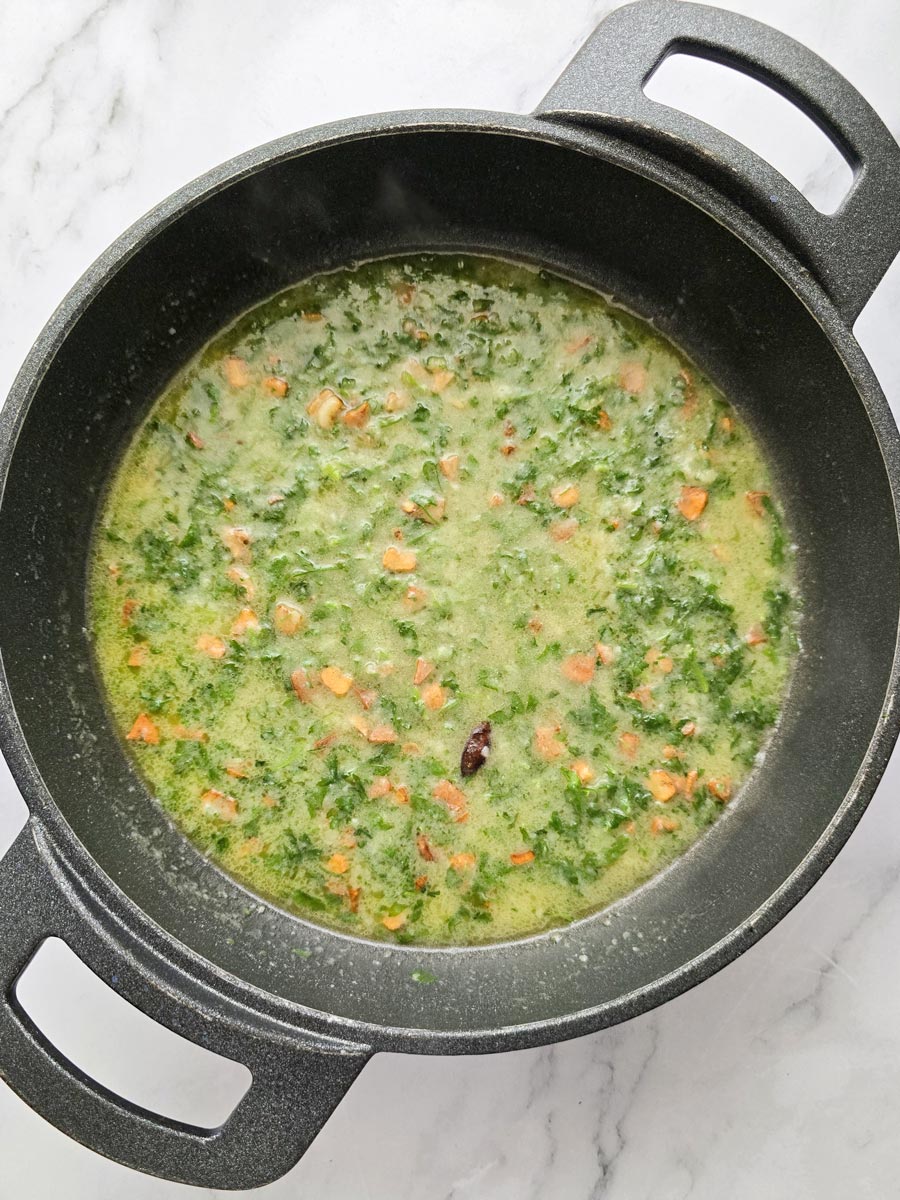 salsa verde con perejil - Mejillones en salsa verde