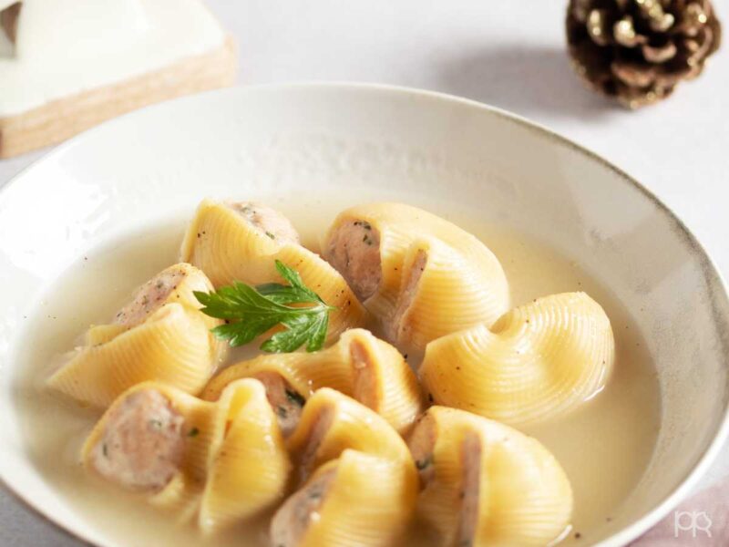 sopa de galets de Navidad