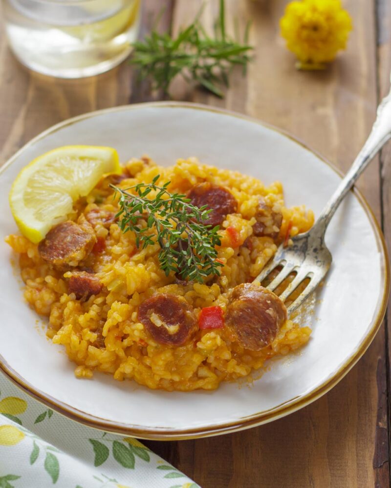 como hacer arroz con chorizo - Arroz con chorizo casero