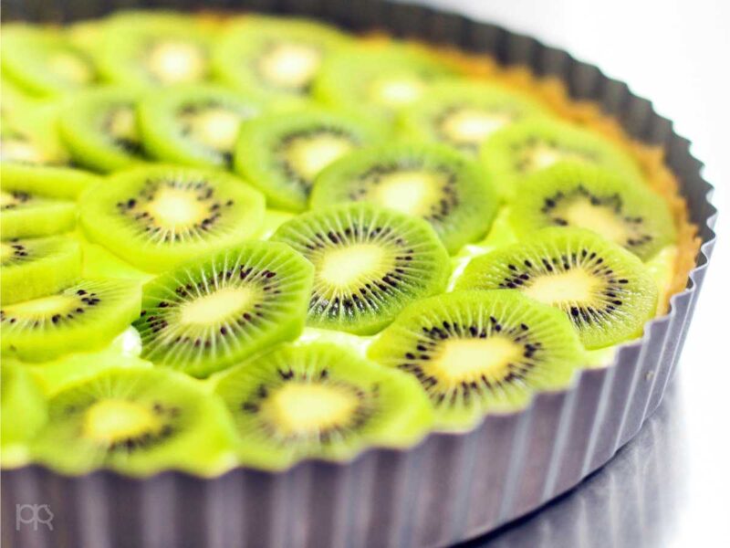 como hacer tarta de kiwi con crema pastelera