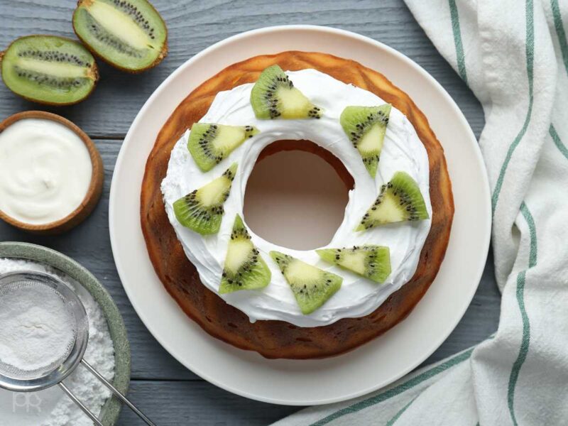 como hacer tarta de kiwi con nata - Bizcocho de Kiwi casero (en horno o freidora de aire)