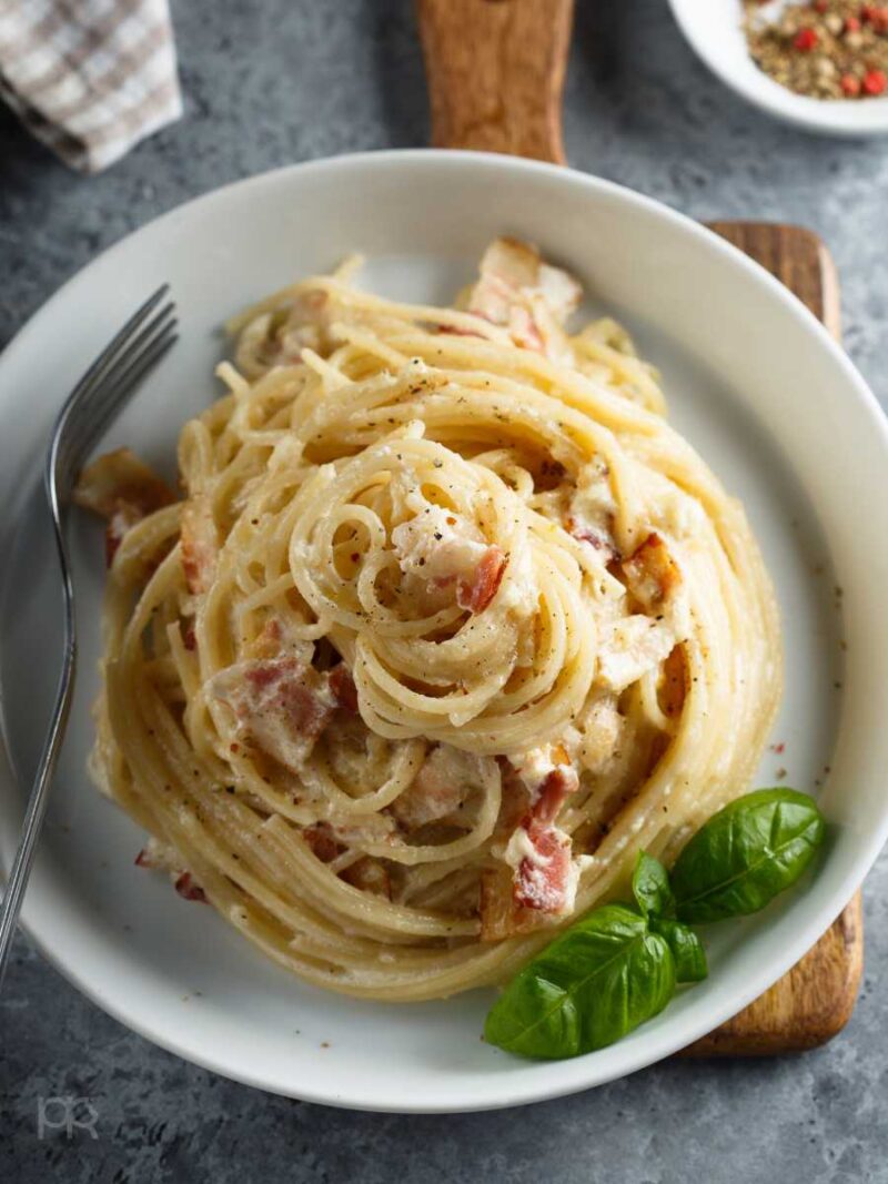 salsa carbonara con nata Thermomix