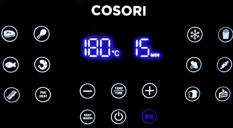 Cosori freidora de aire 180ºC 15 minutos