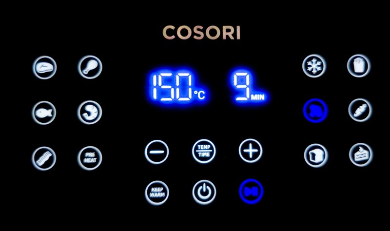 tiempo y temperatura de las alcachofas en freidora de aire Cosori